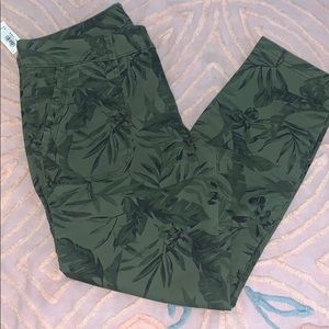 Green Flower Pants